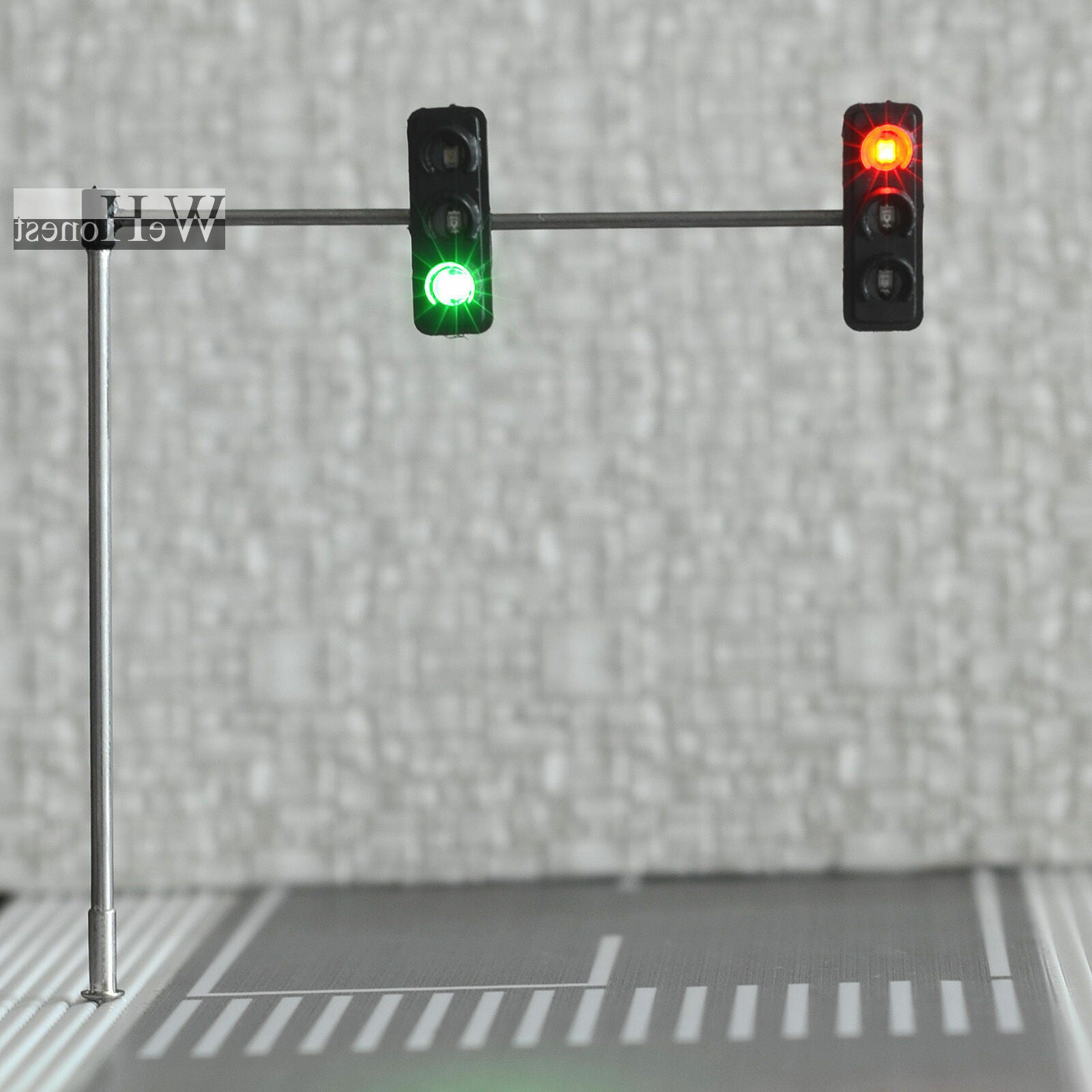 3 x HO / OO traffic light signal LED model train walk crossing street #4LeftHand