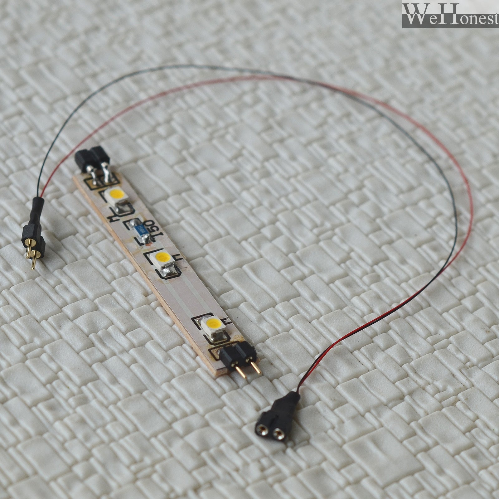 4 x LED lighting strips + Extension Kit connector for passenger car coach lights