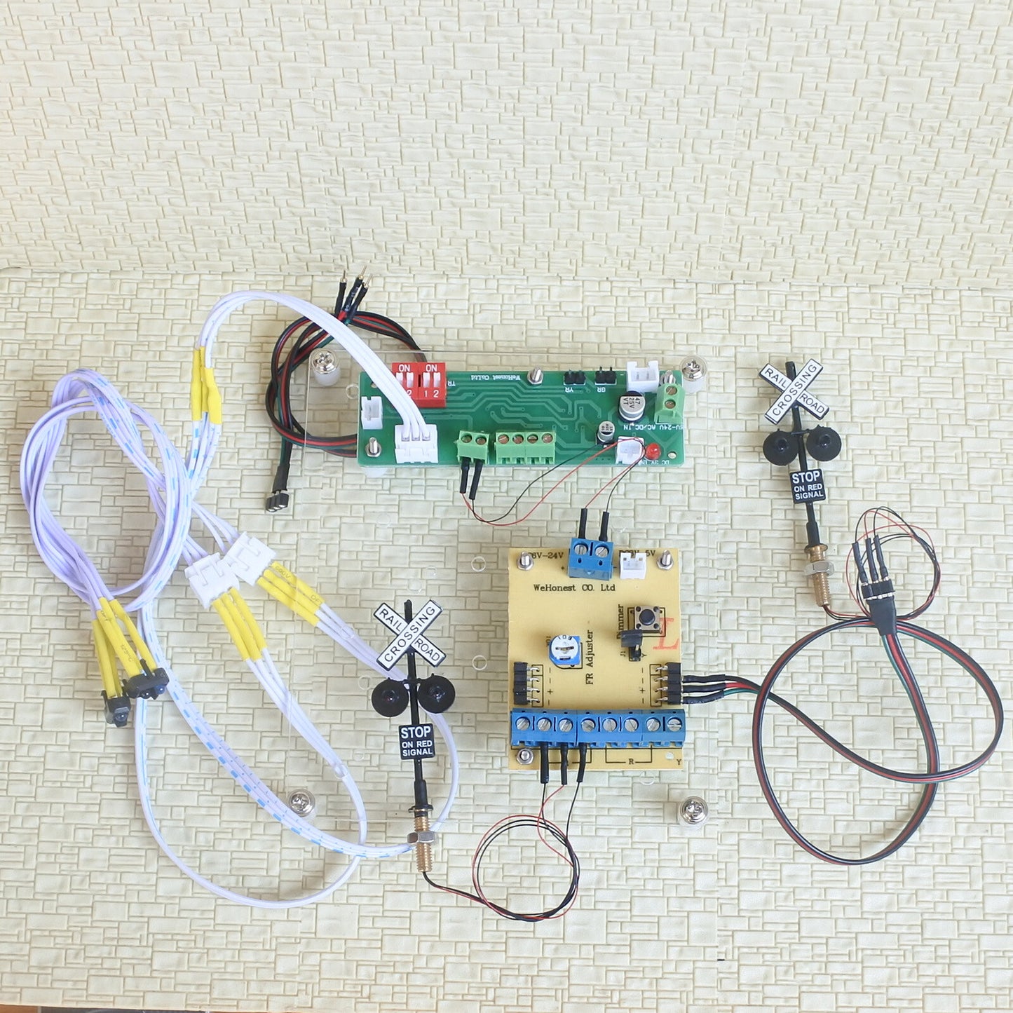 1 set grade crossing signal + automatic controller by train detector auto flash