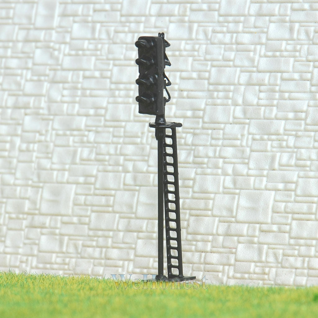 1 x HO scale 1:87 model railroad block signal 4 aspects 12V LEDs made Y/G/Y/R