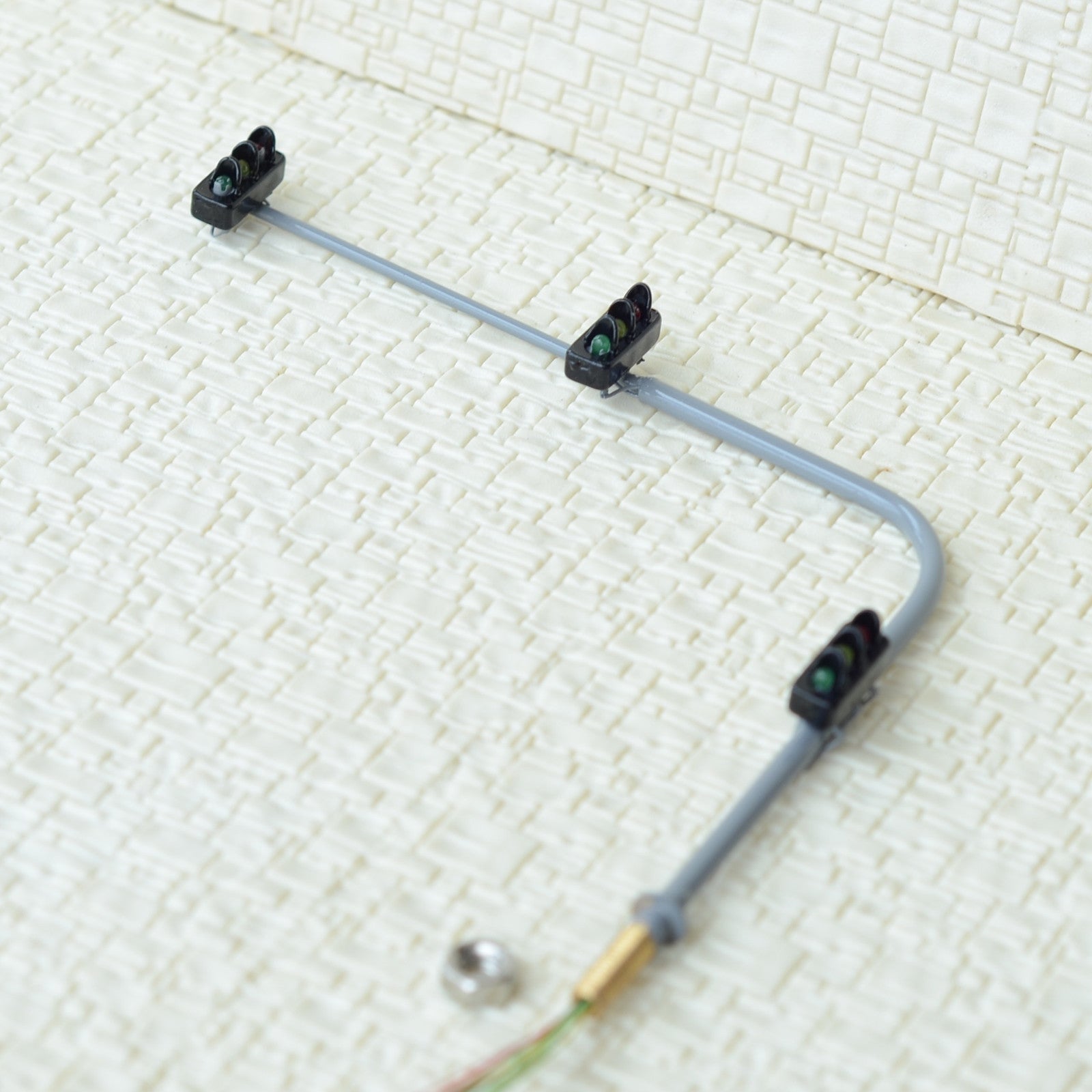 1 x HO / OO traffic light signal LED model train zebra pedestrian walkway #BB3C3