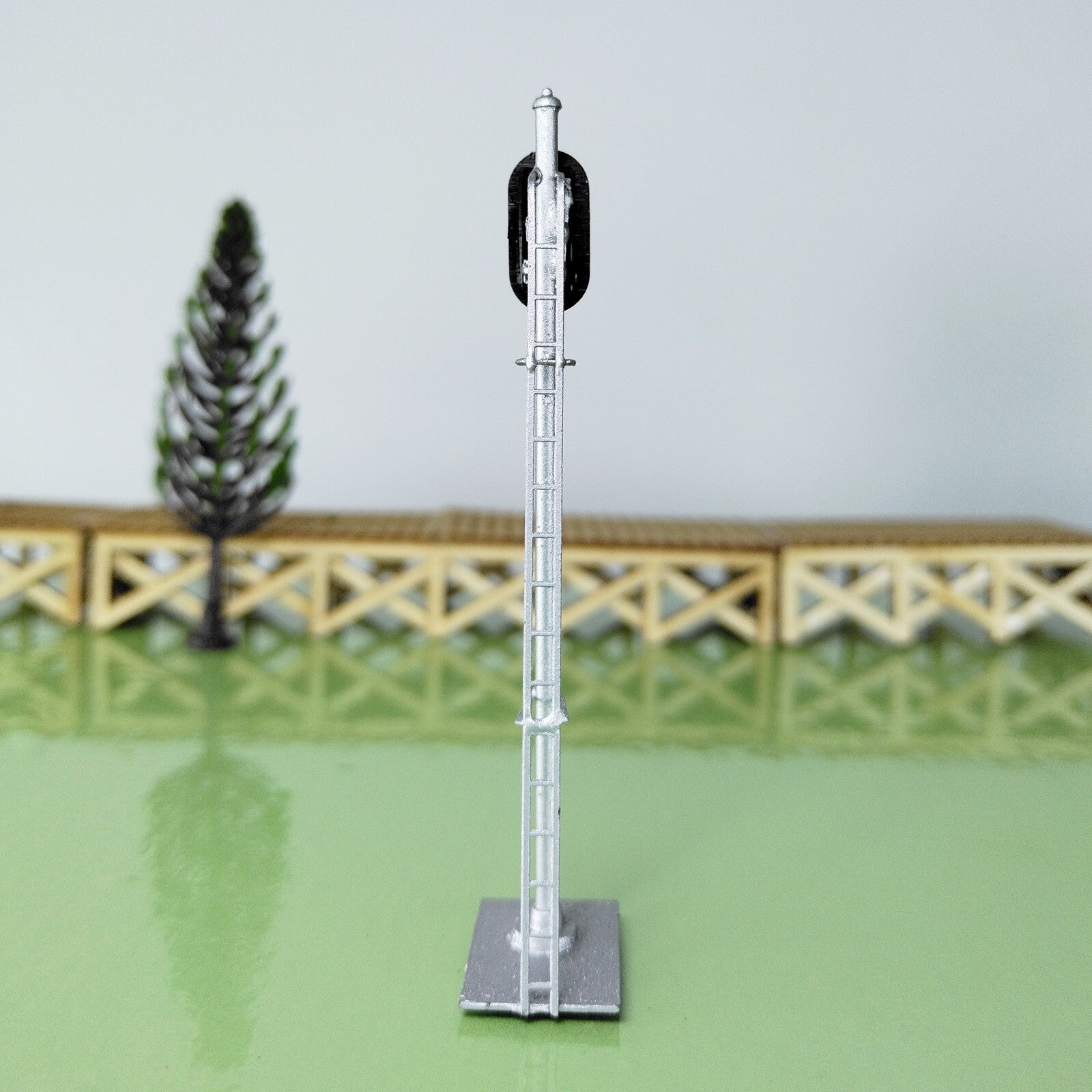 1 x HO scale model railroad 3 aspects block signal LED 3 colors silver #K03Sr