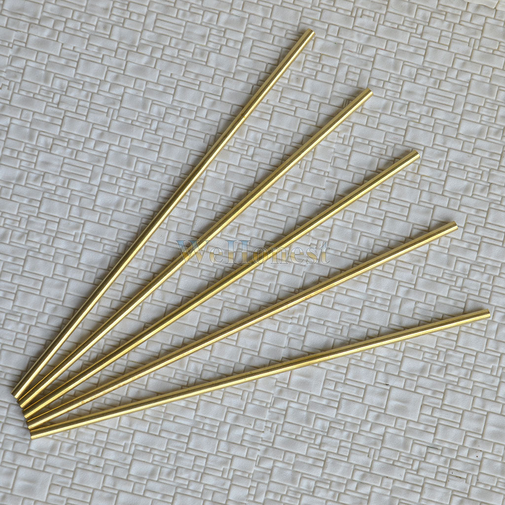15 pcs Brass Pipe Copper Pipe Copper Tube Φ3mm x 140mm