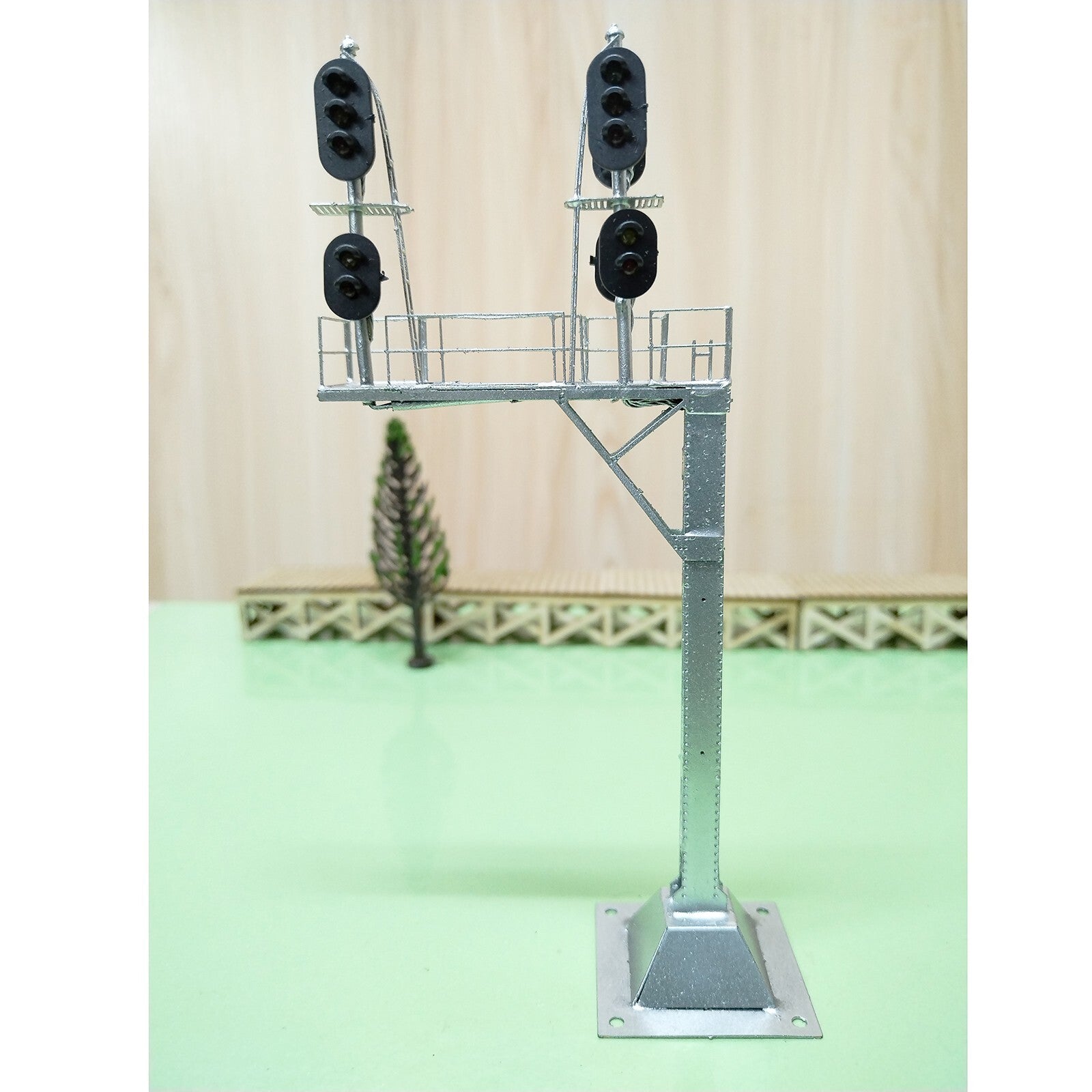 1 x HO scale cantilever block signal tower metal 6 heads 2 directions #CB32