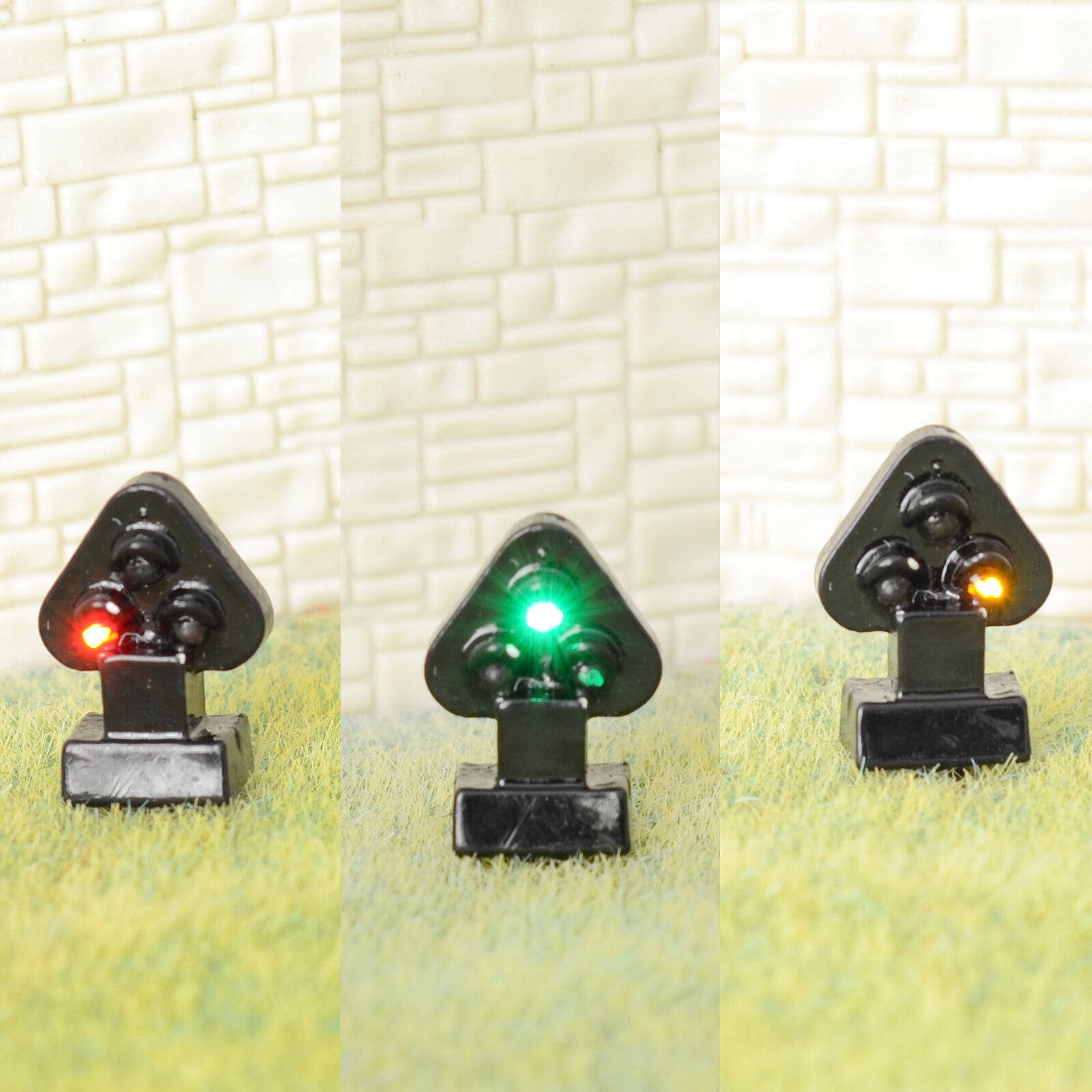 1 x HO / OO scale European block dwarf signals LEDs made 3 aspects with resistor