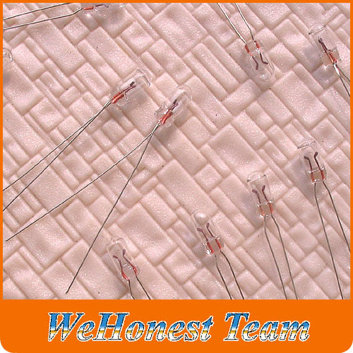 50 pcs 3mm Miniature 1.5V Grain of Wheat Bulbs minibulb