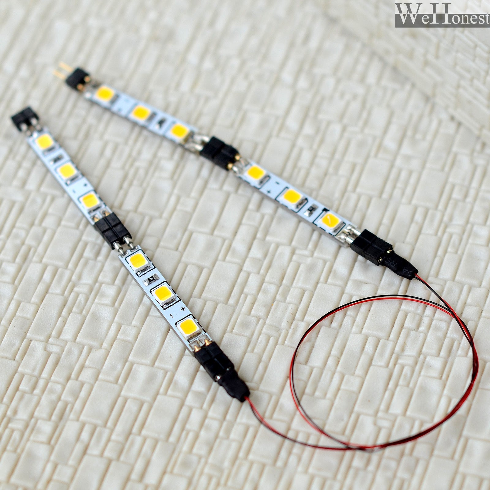 4 x LED lighting strips + Extension Kit connector passenger car lights 4mm wide