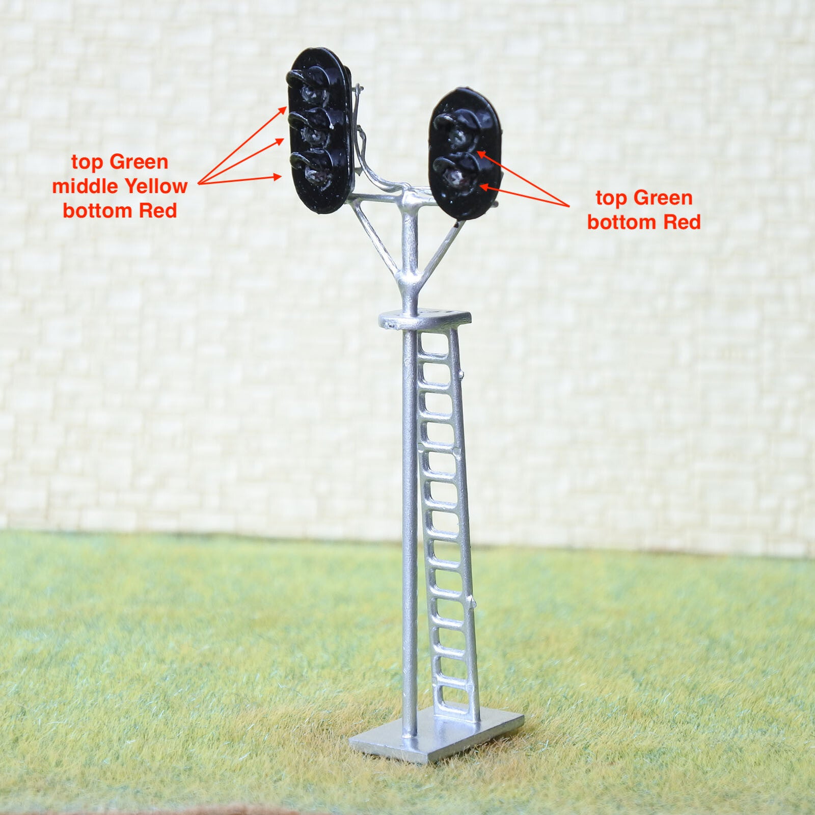 2 x HO OO scale LEDs made railroad branch block signals 3 aspects +2 aspects #SL