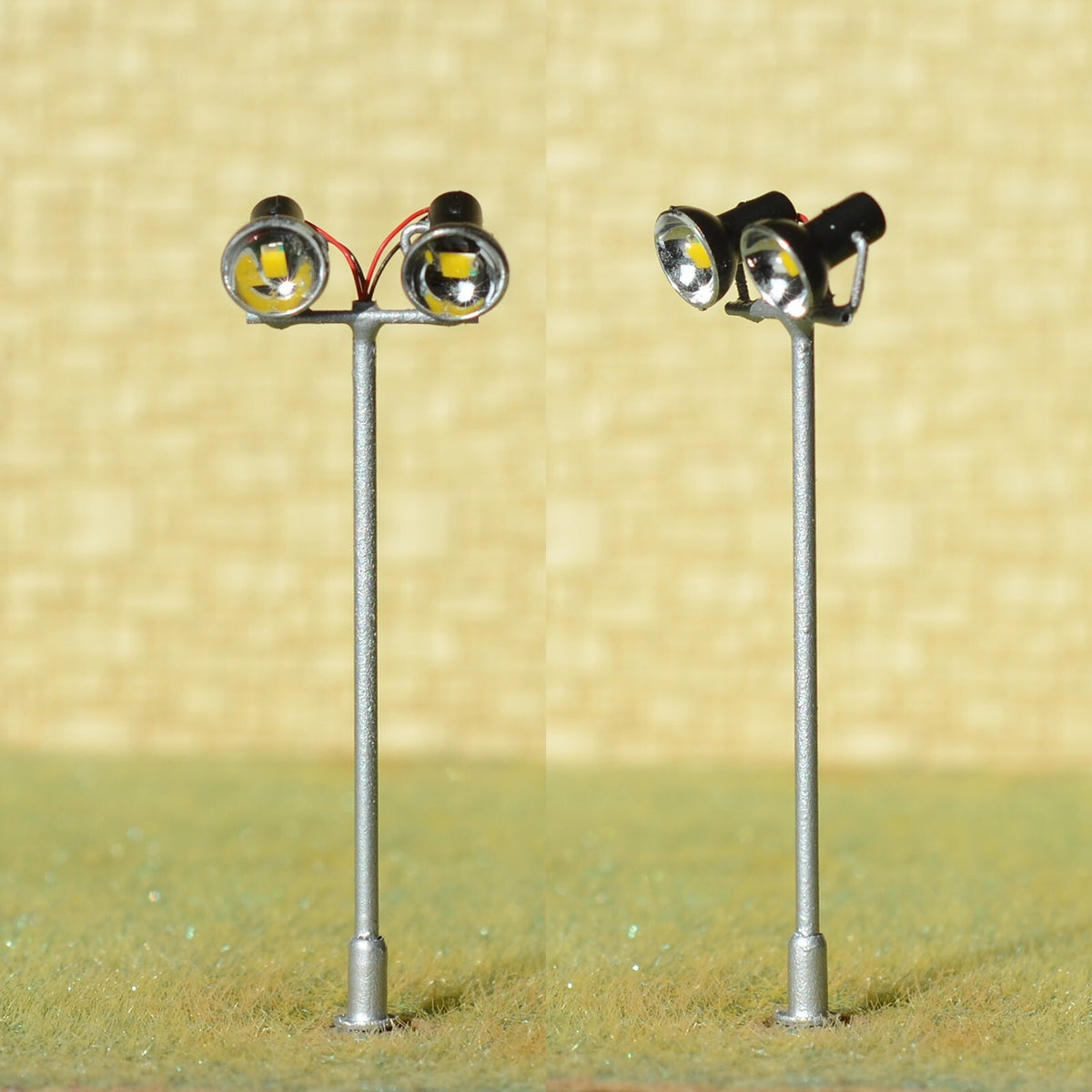 4 x OO / HO Scale LED spotlight model limelight projector street lamp