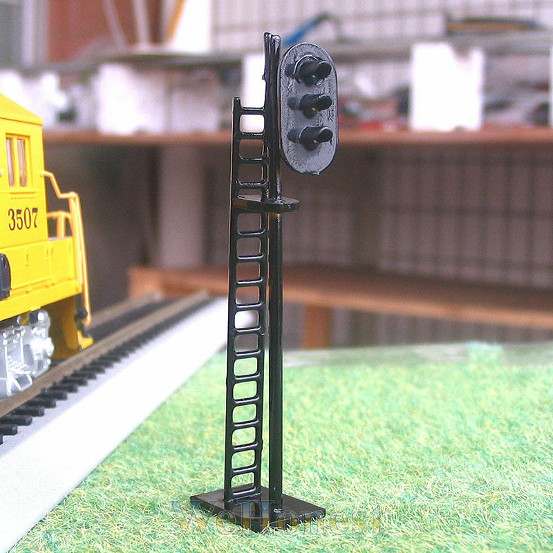 1 x HO scale model railroad LED color-light block signal tri-lights 3 aspects