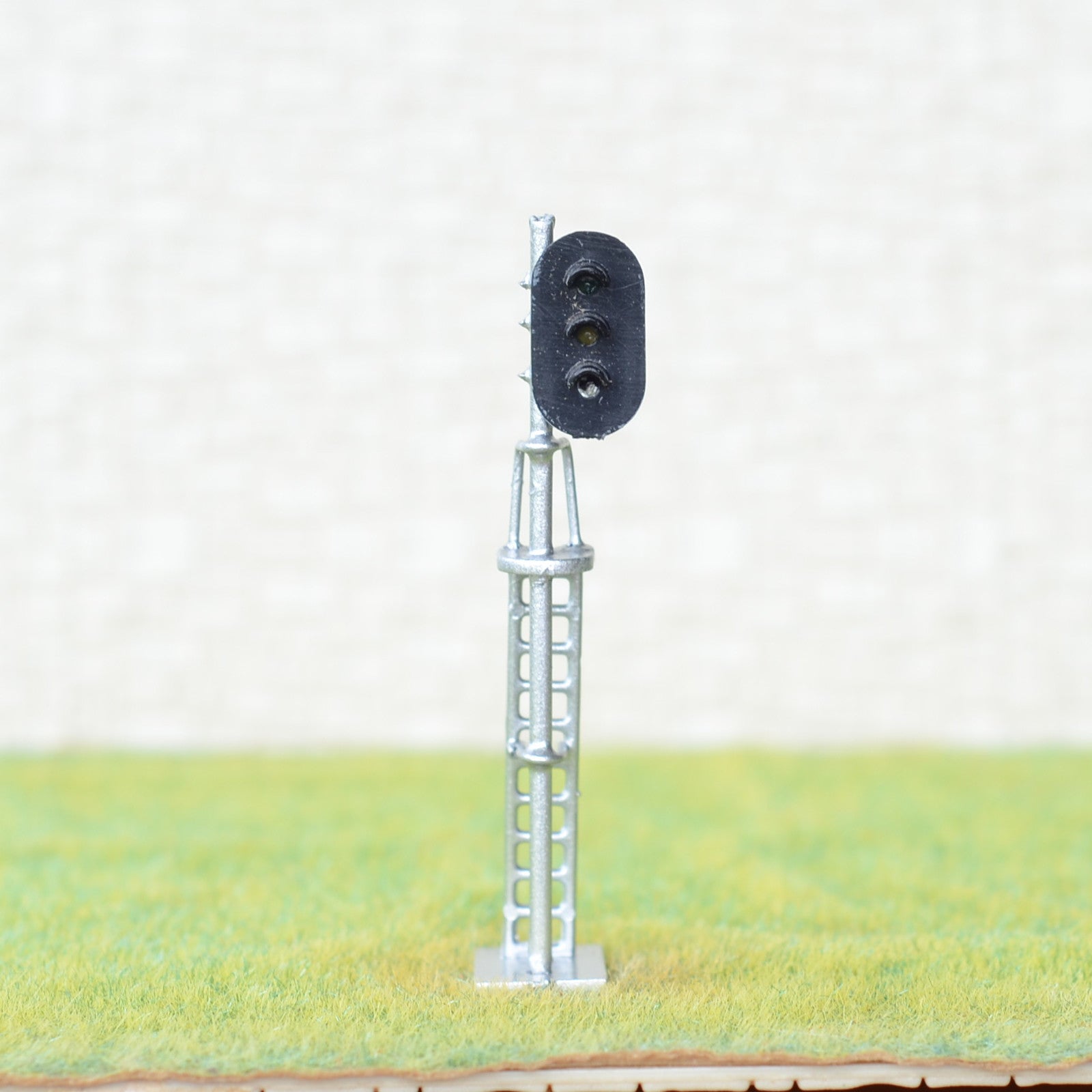 1 x HO scale model train block signals railway LED light 3 aspect silver #87S3LS