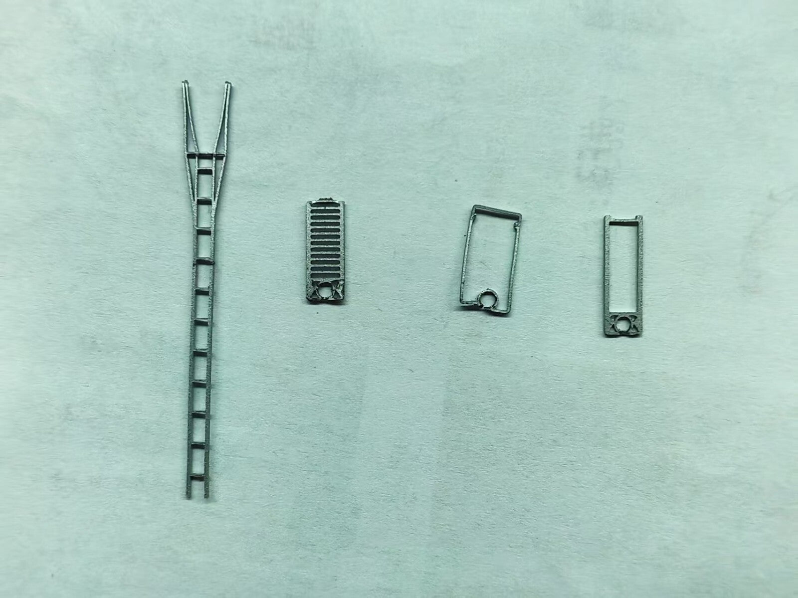 5 sets HO scale steel ladders, platforms, and stand off parts for signal making