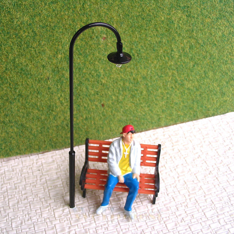 5 pcs O Scale 1:48 Model Lampposts 12V street light Scenery Lamps R33