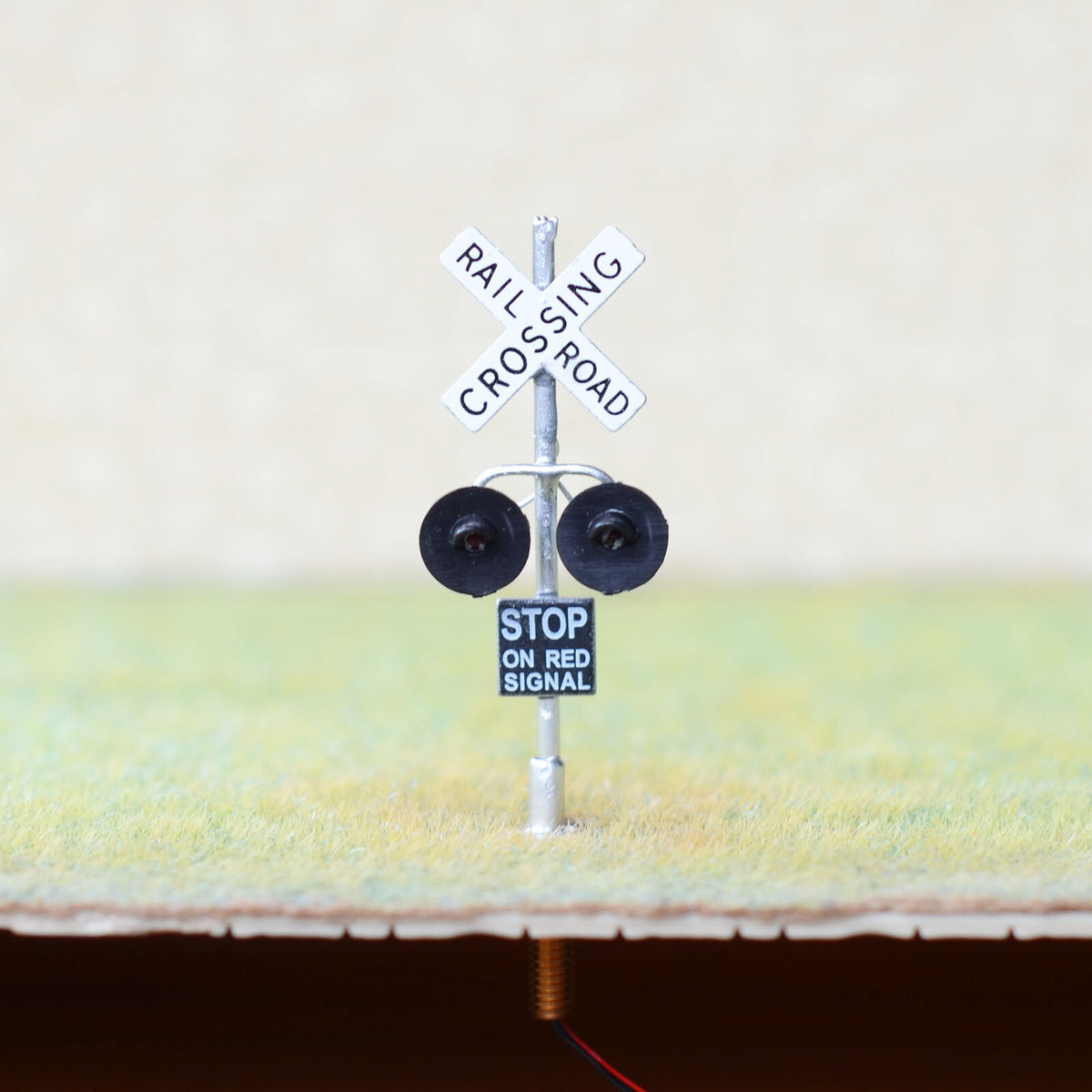 1 x HO scale railroad grade crossing signals common+ LED made 4 target