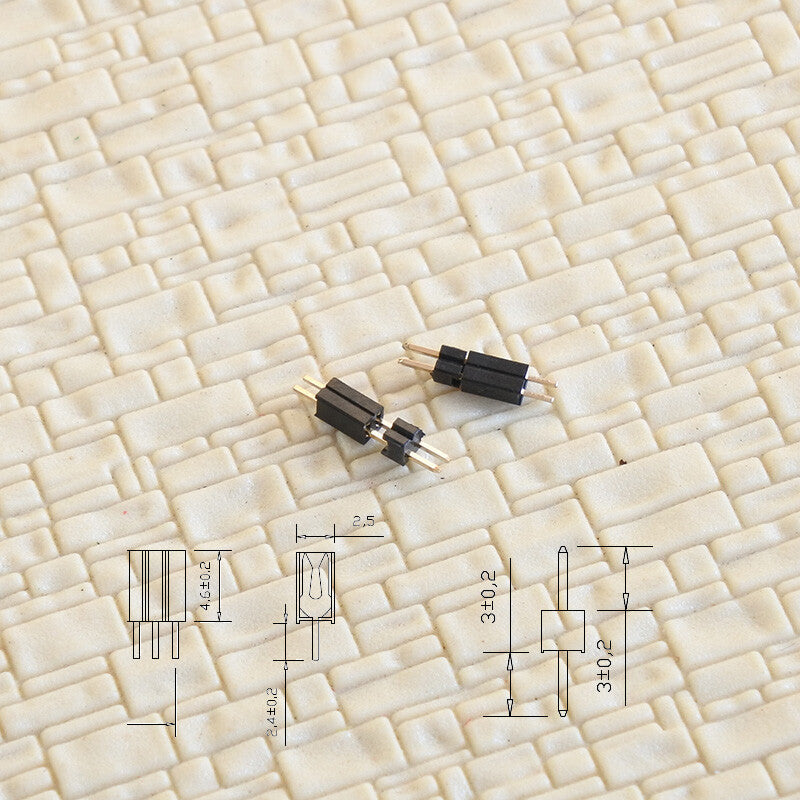 10 pairs combined 2 pins small mini-plug and socket 1.27mm connectors