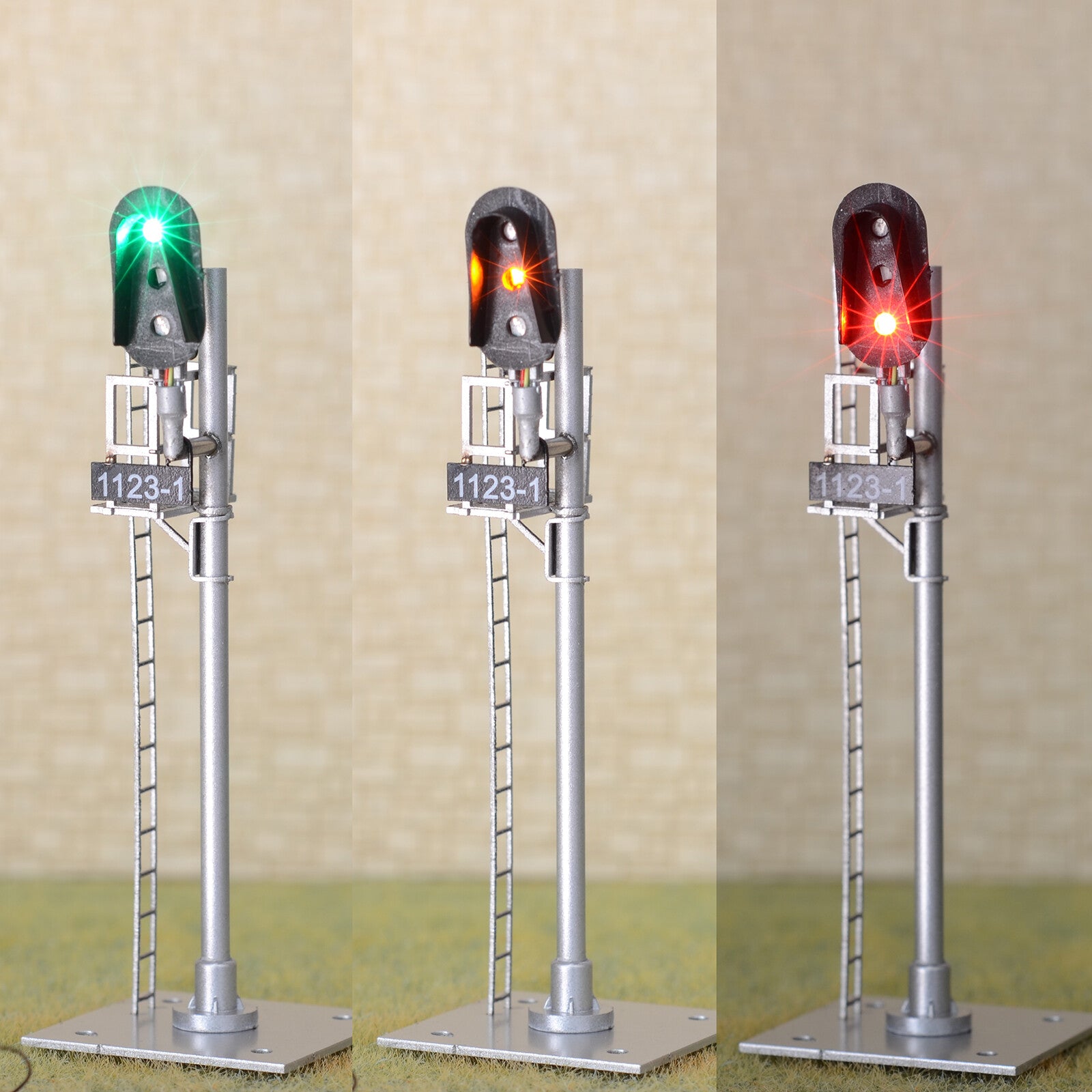1 x HO scale model 3 colors block signal full sunshield fine metal 1 targets #F1