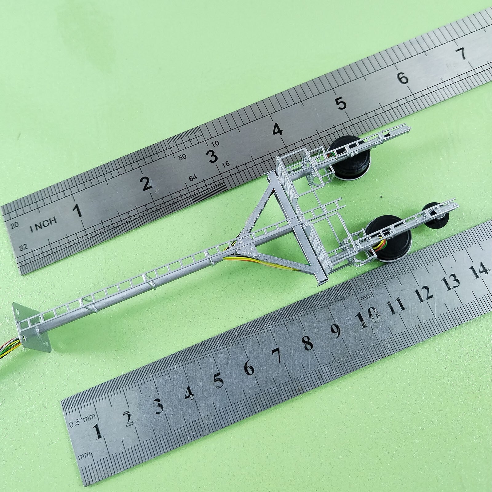 1 x HO scale model railroad tower CPL signal B&O goalpost with bracket  #LU1RU0