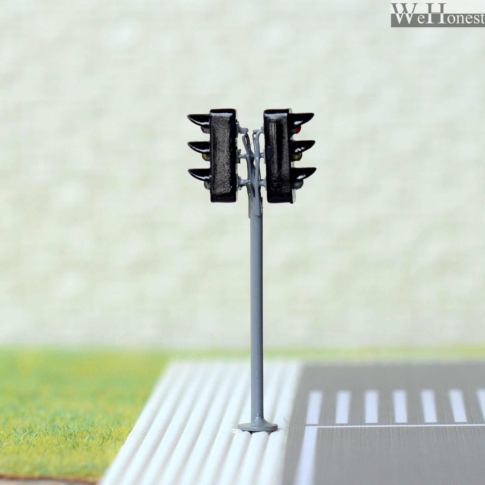 2 x traffic signal light HO OO Scale Model railroad crossing walk led lamp #H33