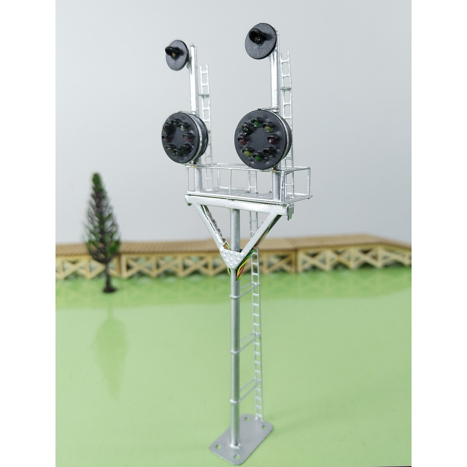 1 x HO scale model railroad tower CPL signal B&O goalpost position #LU1RU1NB