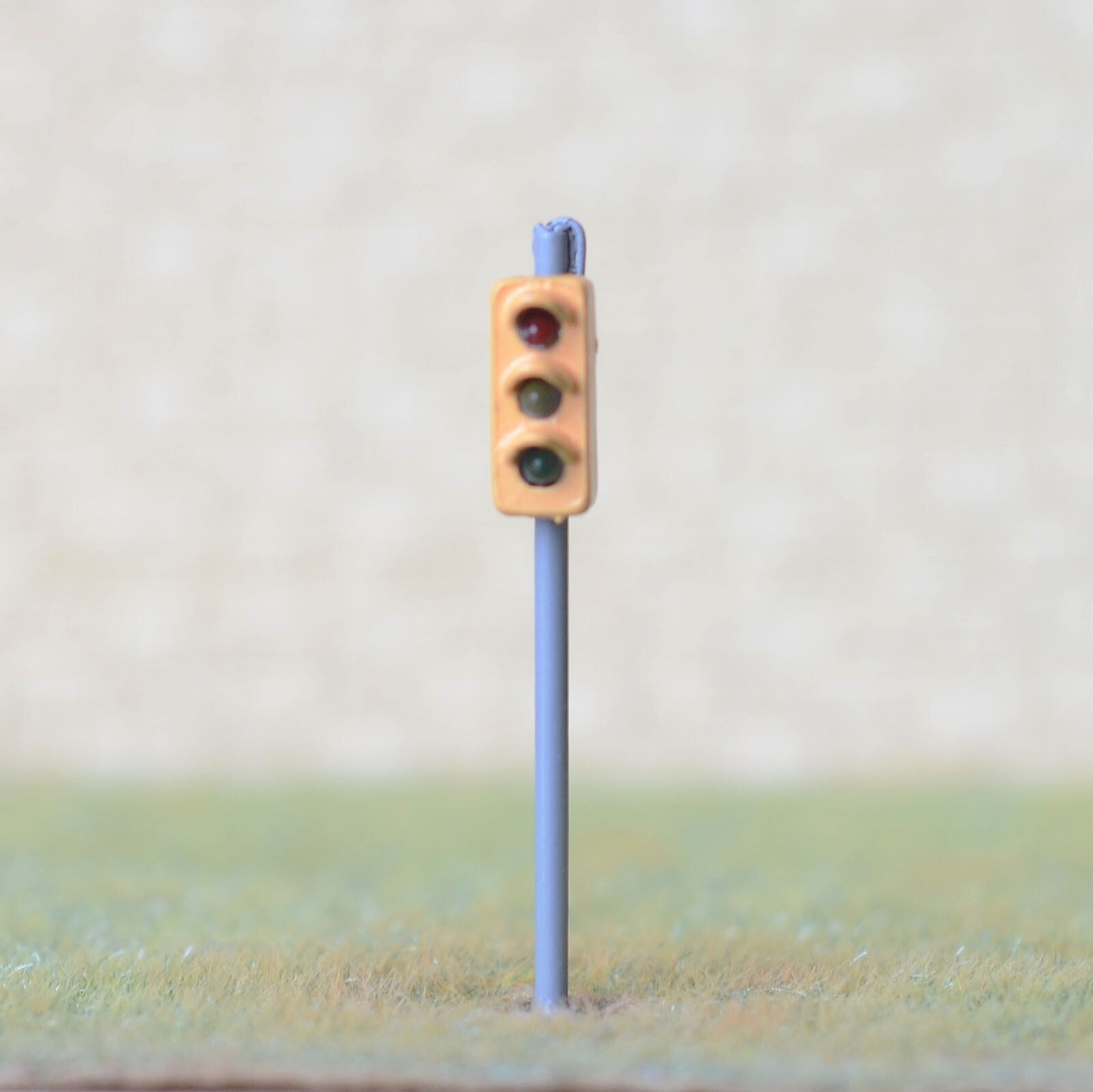 2 x traffic signal light HO OO scale model railroad crossing walk led lamps #OR3