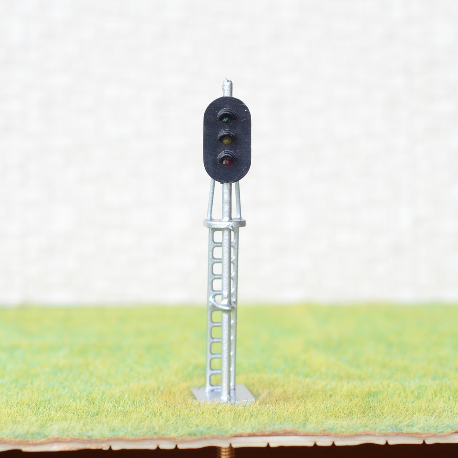 1 x HO scale model train block signals railway LED light 3 aspect silver #87S3MD