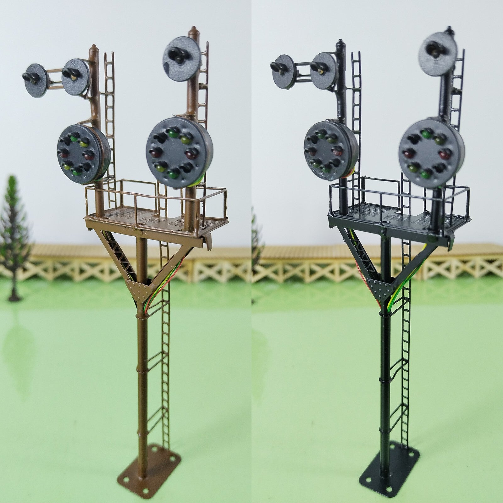 1 x HO scale model railroad tower CPL signal B&O goalpost bracket  #LU11RU01