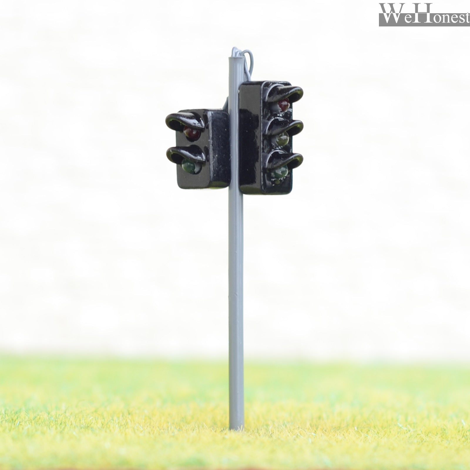 2 x traffic signal light HO OO scale model railroad crossing walk led lamp #GR23
