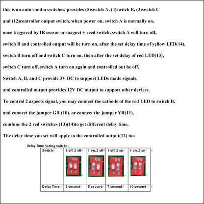 1 set grade crossing signal + automatic controller by train detector auto  flash