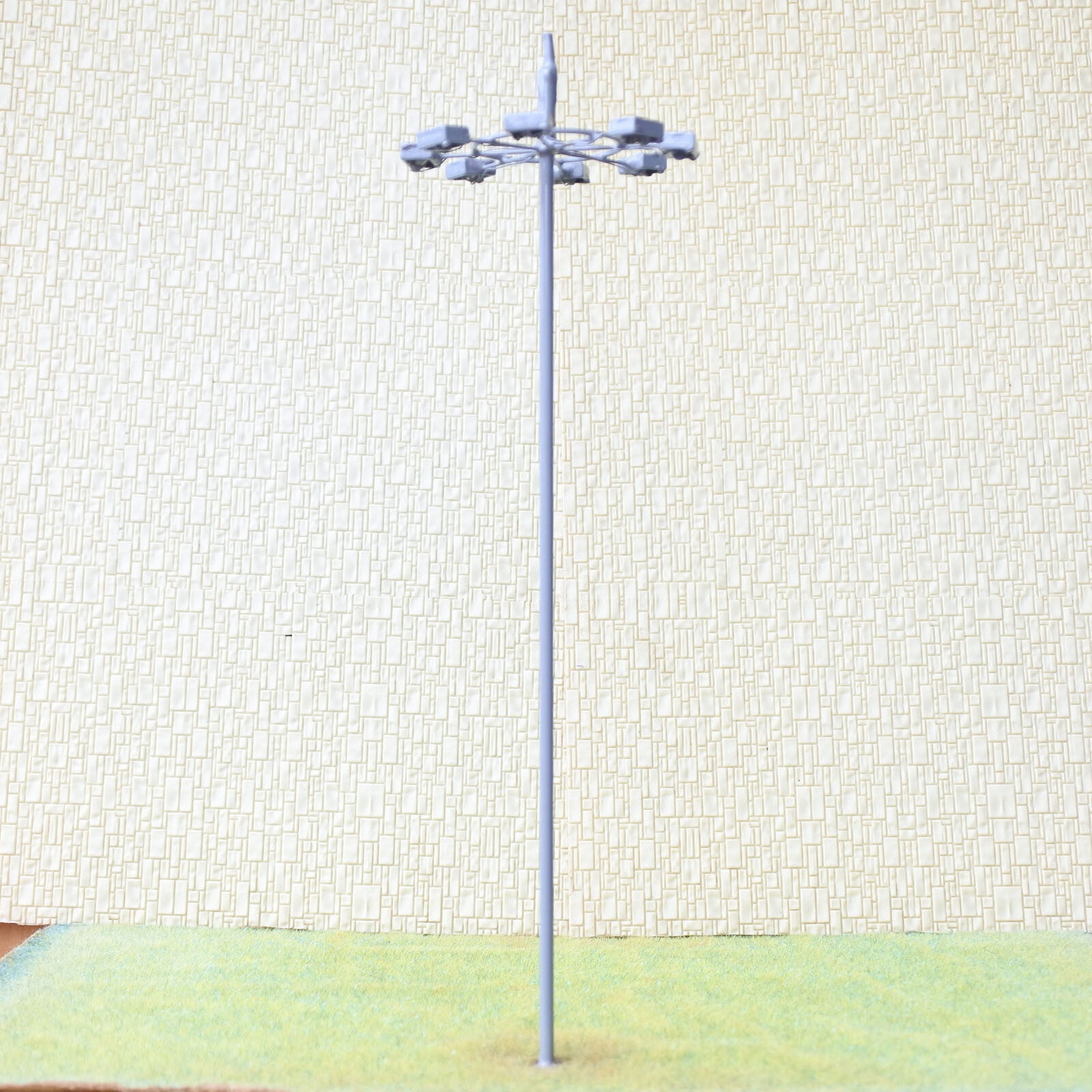 2 x O scale plaza lamppost model railroad street light LED made square lamp #G28