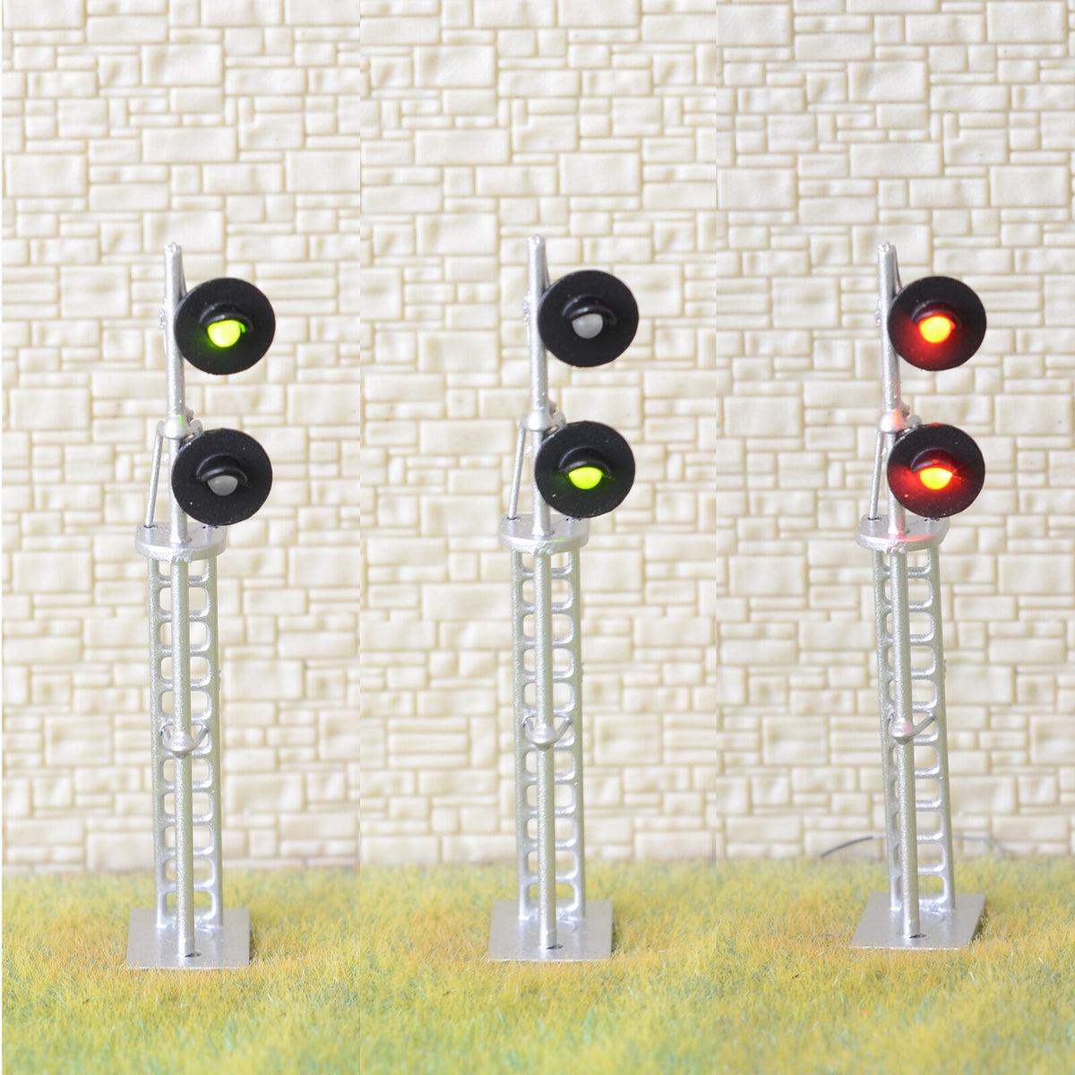 1 x HO scale searchlight block signal model train 2 color LED Red/Gree