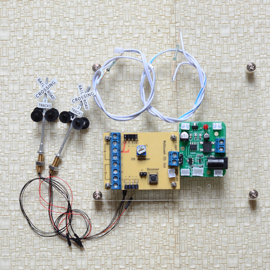 1 set crossing signals + automatic reed switch controller auto flash by train