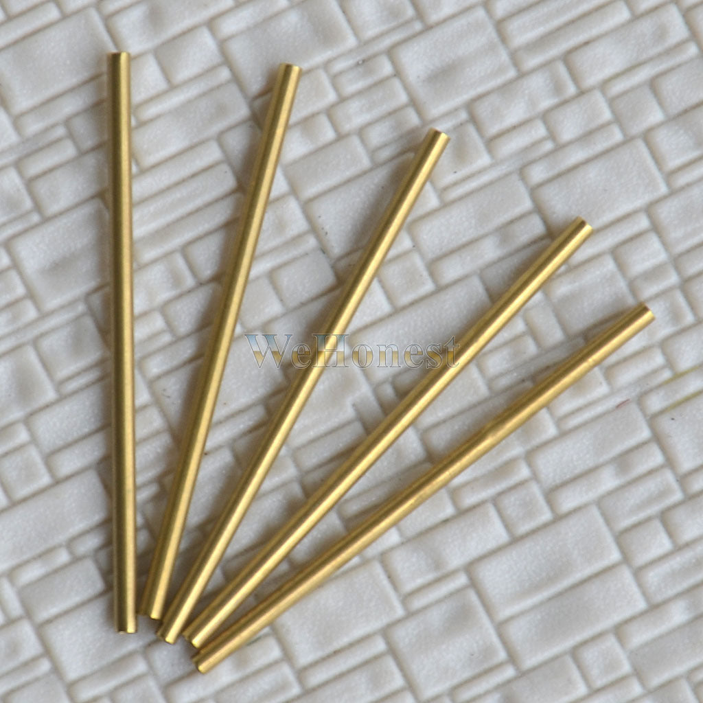 40 pcs Brass Pipe Copper Pipe Copper Tube Φ1.7mm x 40mm