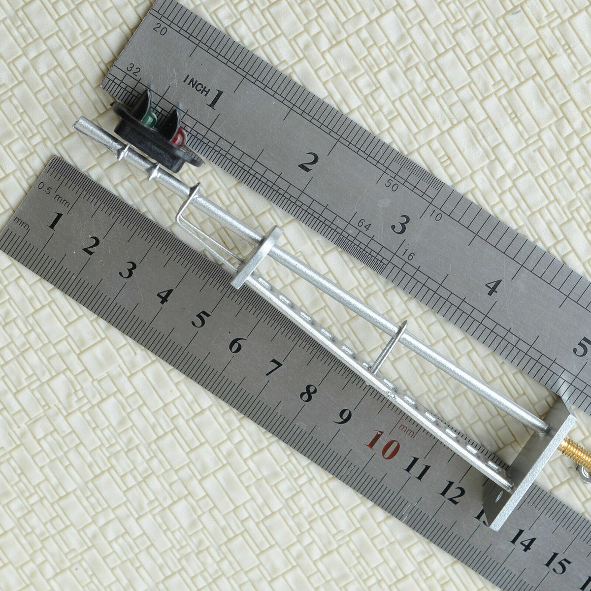 1 x O scale model train block signal 2 aspects railroad LED light silv