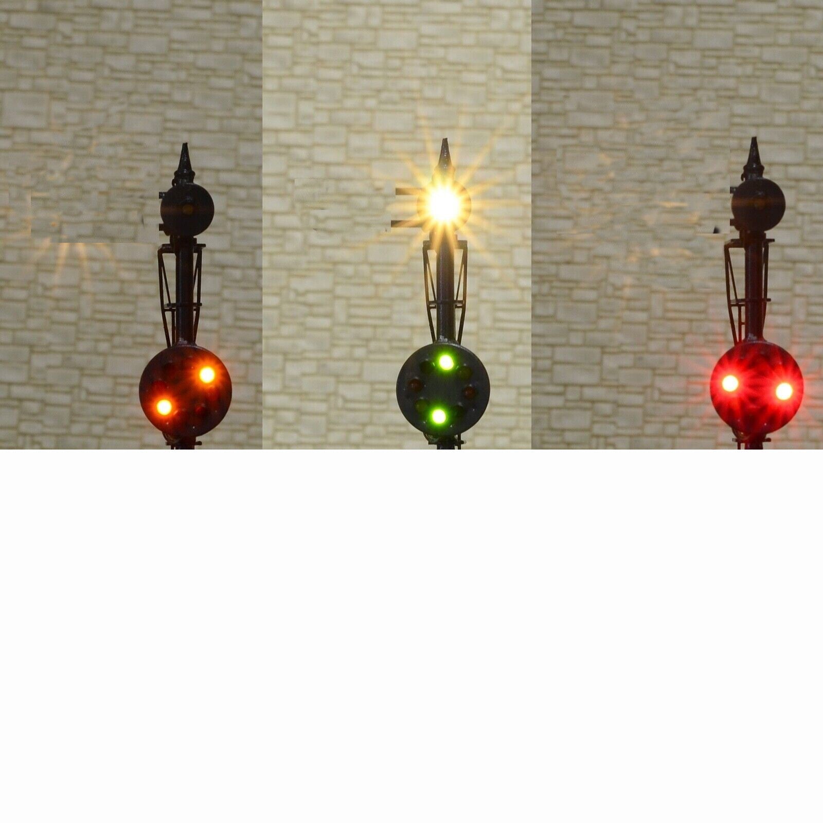 1 x HO scale model railroad B&O CPL color position light signal LED metal #U1D1