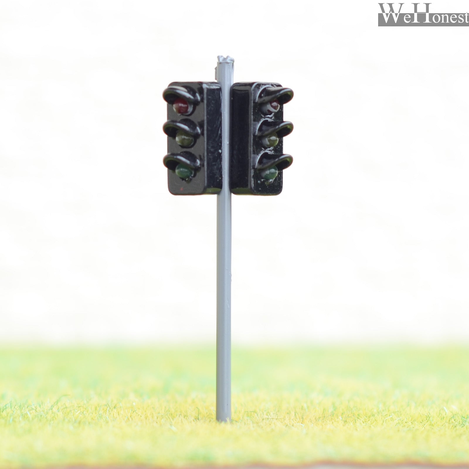 2 x traffic signal light HO OO Scale Model railroad crossing walk led lamp #GR33