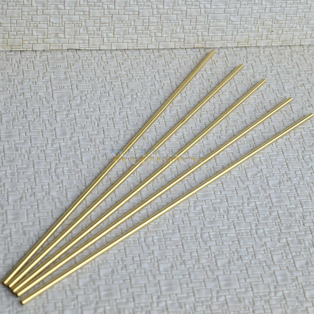 10 pcs Brass Pipe Copper Pipe Copper Tube Φ3mm x 210mm