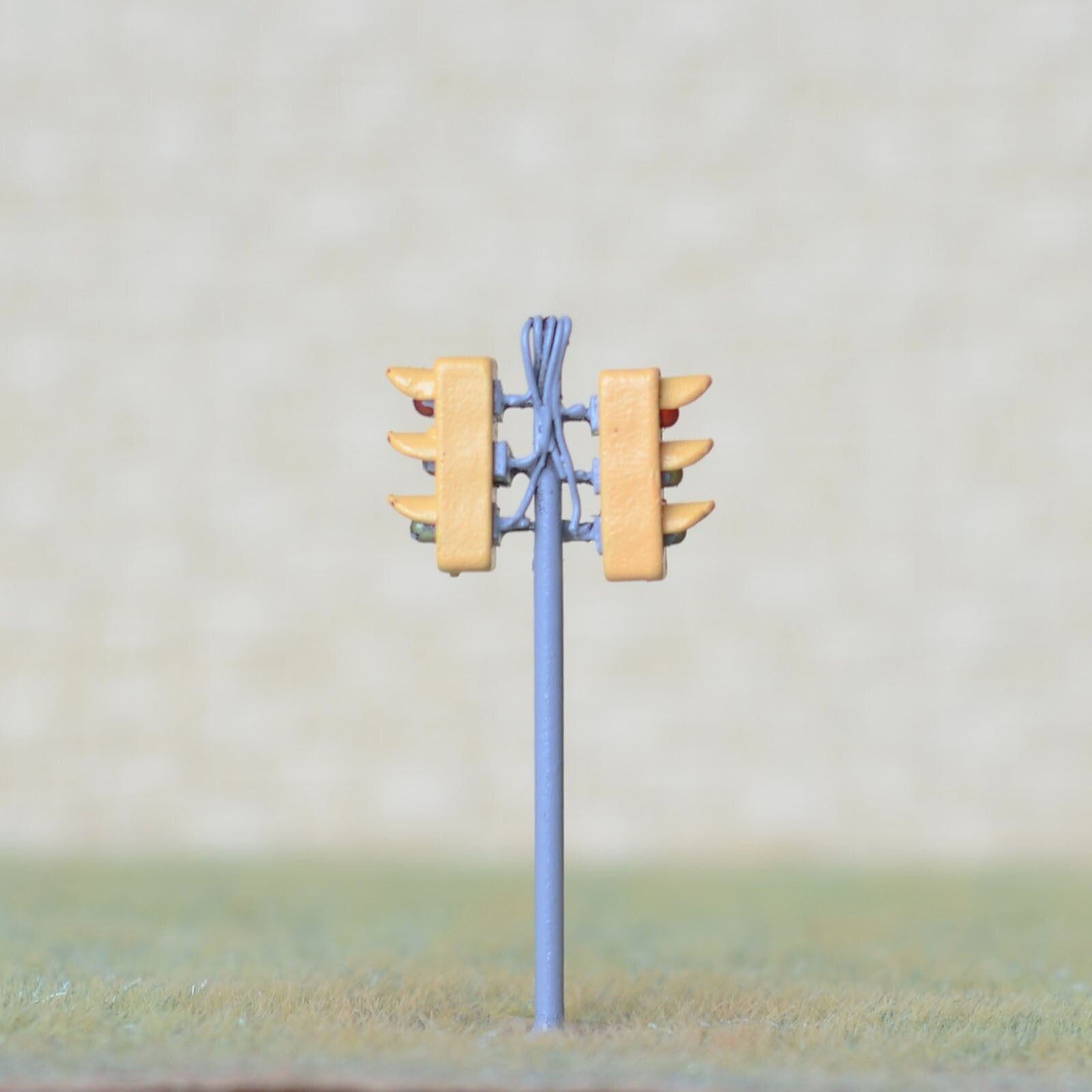 2 x traffic signal light HO OO Scale Model railroad crossing walk led lamp #H33