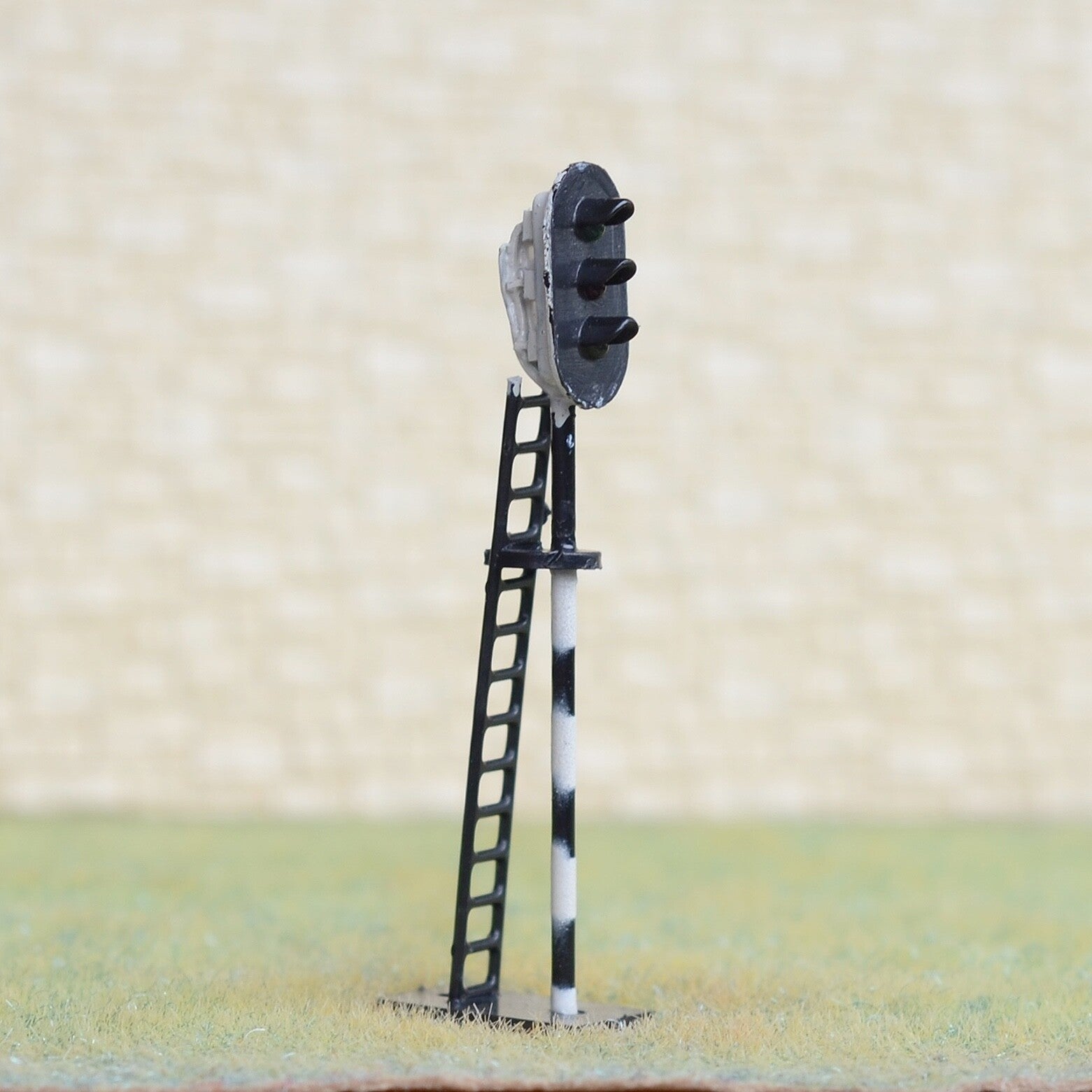 1 x HO scale model railroad 3 colors block signal zebra pole 3 aspects #BZ3