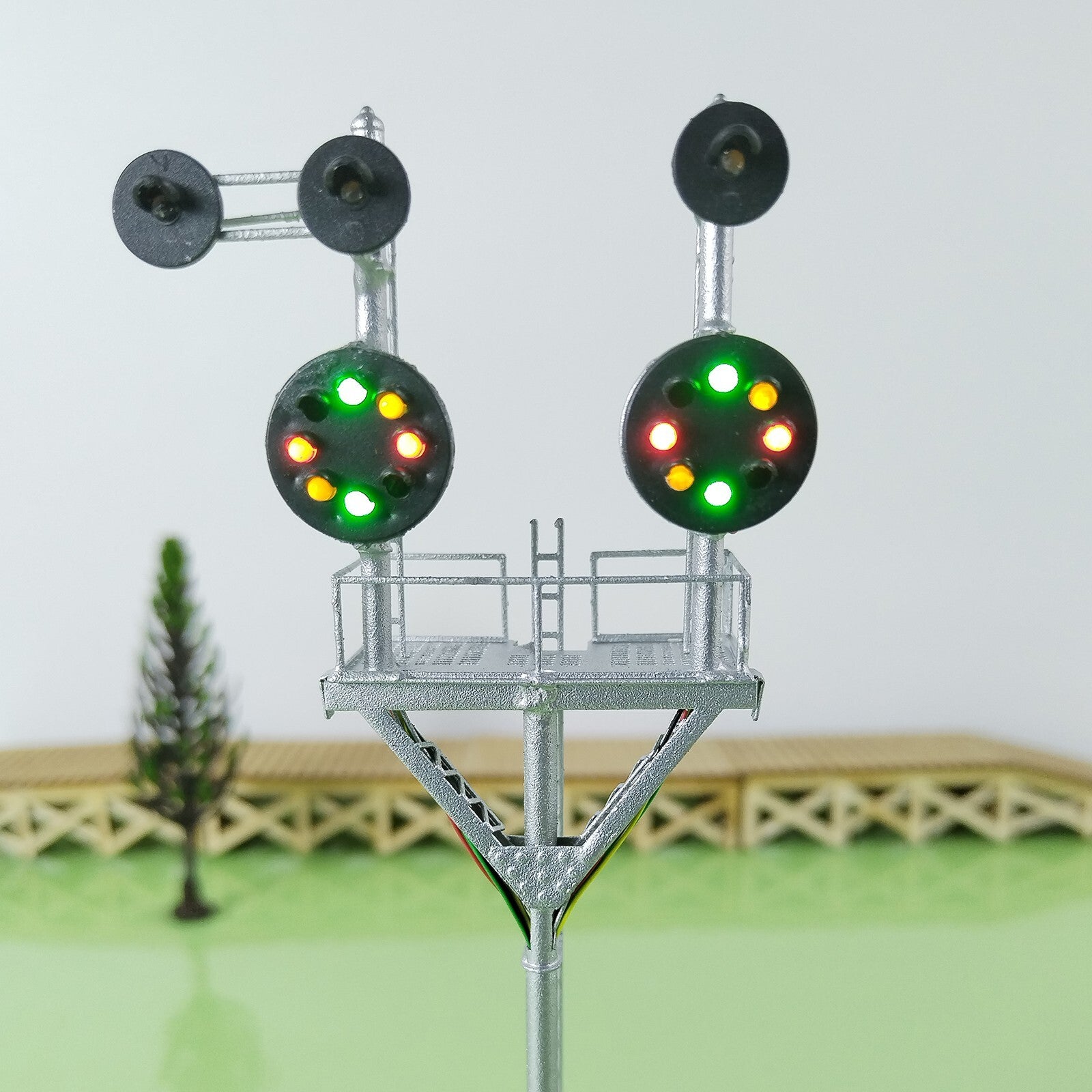 1 x HO scale model railroad tower CPL signal B&O goalpost bracket  #LU11RU01