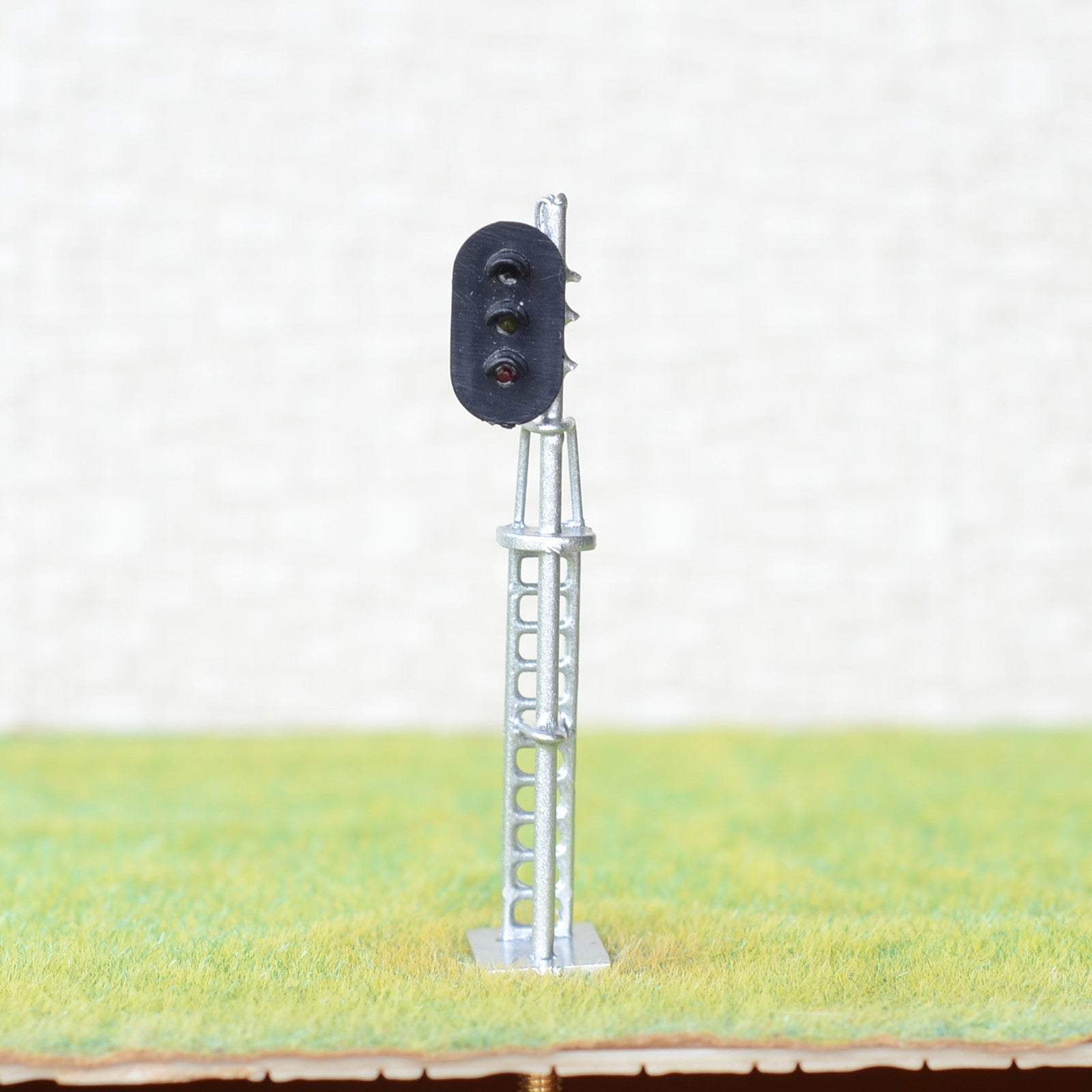 1 x HO scale model train block signals railway LED light 3 aspect silver #87S3RS