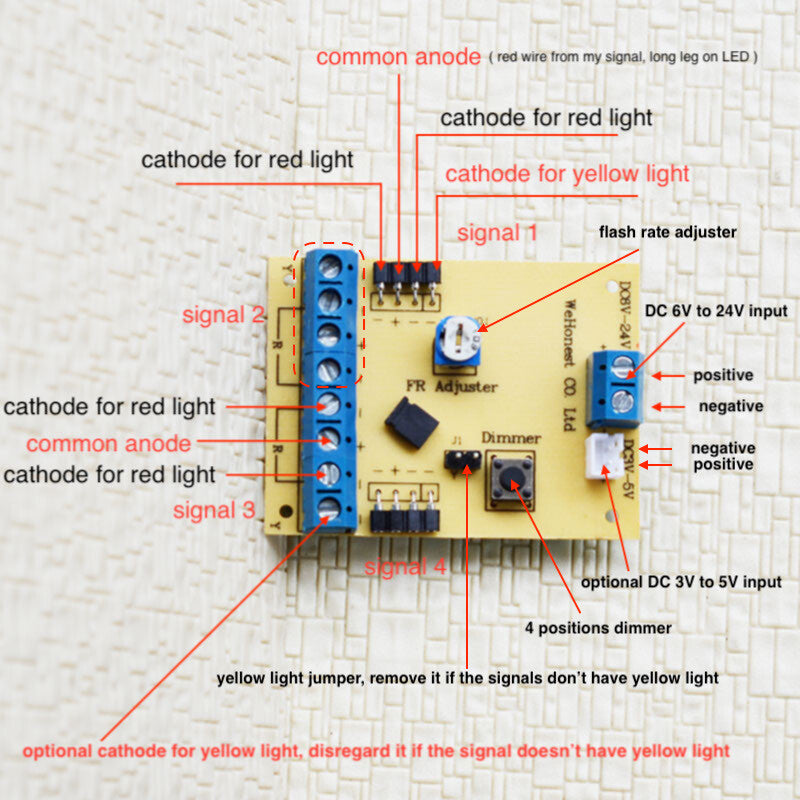1 set N crossing signals + automatic IR sensors controller by train de