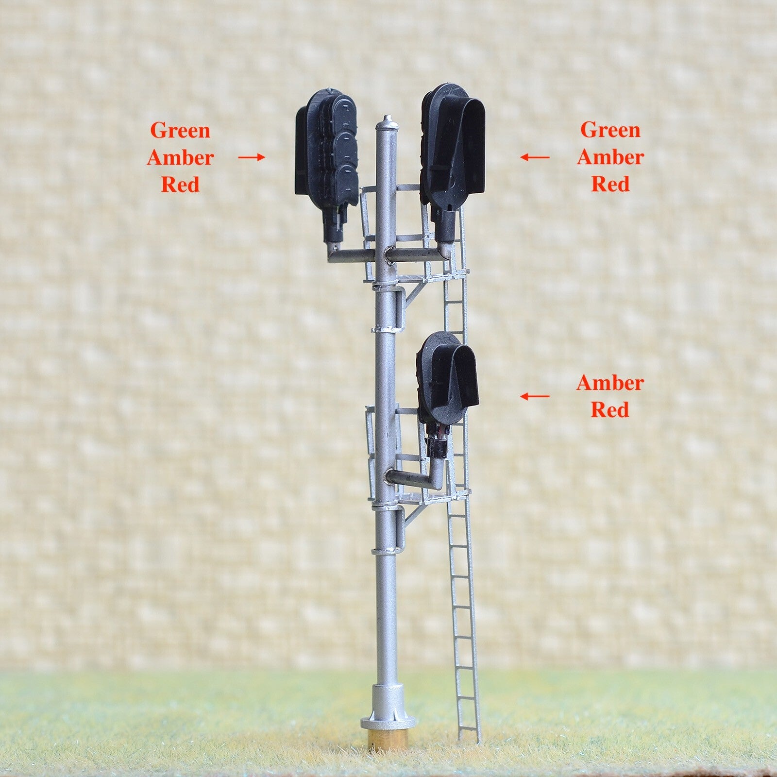 1 x HO scale model 3 colors block Darth Vader signal snow shield 3 heads #F332AR