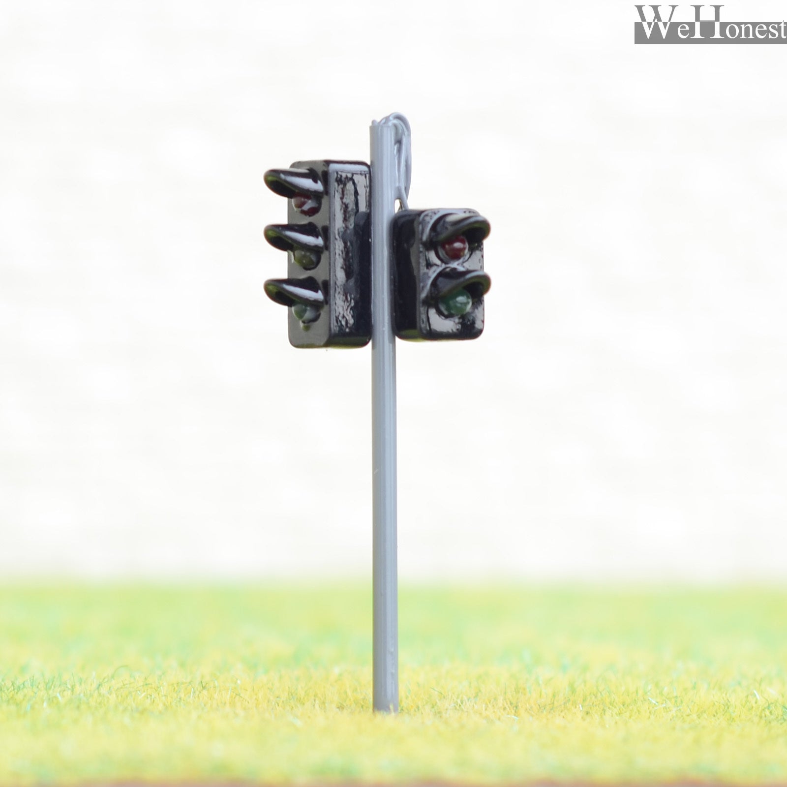 2 x traffic signal light HO OO scale model railroad crossing walk led lamp #GR32
