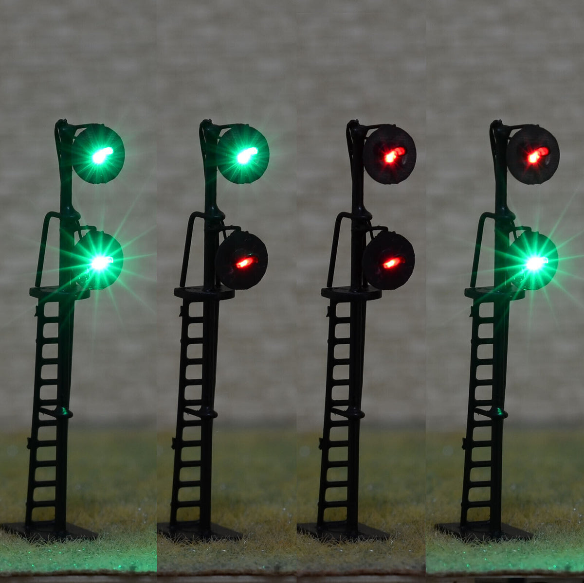 1 x HO scale searchlight signal model train bi-colors 2 targets LEDs R